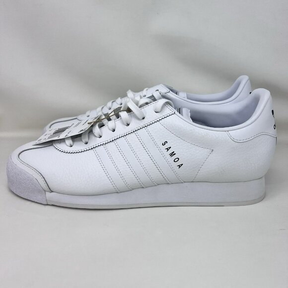 Adidas Originals Samoa Shoes Triple White Men's Size 11.5 - Picture 2 of 8